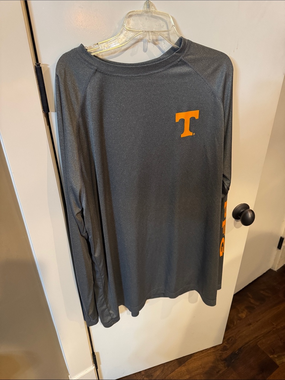 University of Tennessee Columbia Gray Long Sleeve Tee with Orange T Logo